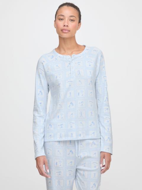 Hill House Home The Olivia Pajama Set - Blue Skiers Toile