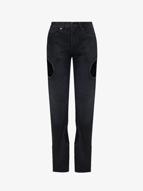 Off-White Meteor Cool straight-leg mid-rise jeans