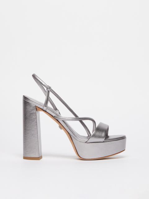 Max Mara SILVERSTARK Laminated leather platform sandals