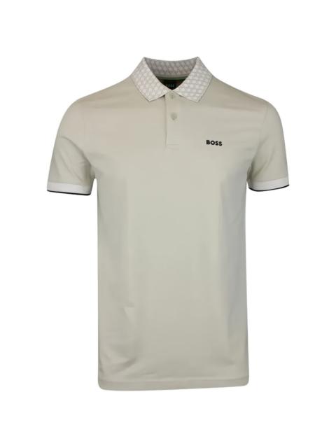 BOSS Paddy patterned collar polo shirt