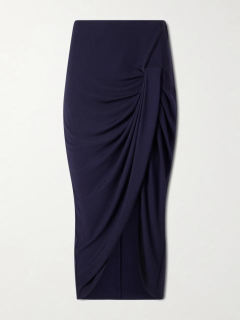 Stella McCartney Draped Stretch-jersey Midi Skirt