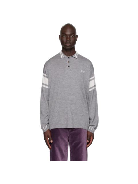 BODE Gray Stripe Polo