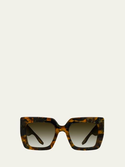 BARTON PERREIRA Wailua Jade Tortoise Zyl Butterfly Sunglasses