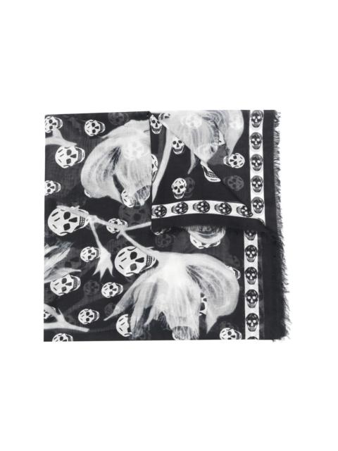 skull-print scarf