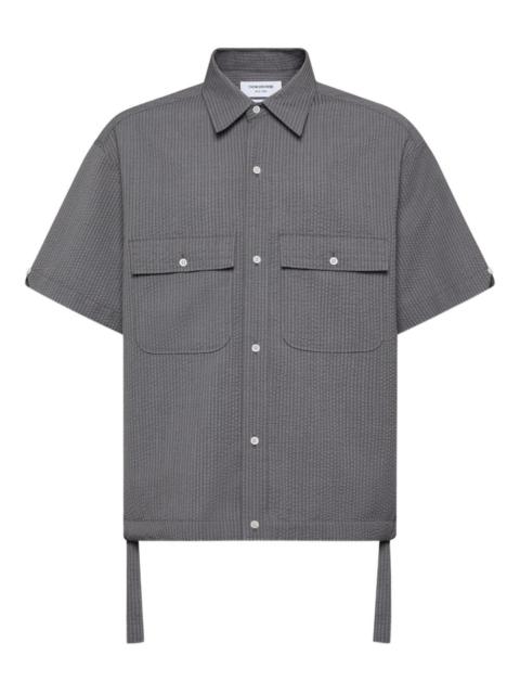 Thom Browne seersucker short-sleeve shirt