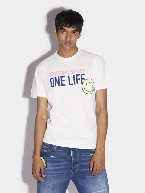 DSQUARED2 SMILEY PARTIALLY RECYCLED COTTON COOL FIT T-SHIRT