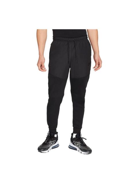 Nike Nsw Tech Fleece Running Training Splicing Bundle Feet Sports Pants Black CZ9902-010