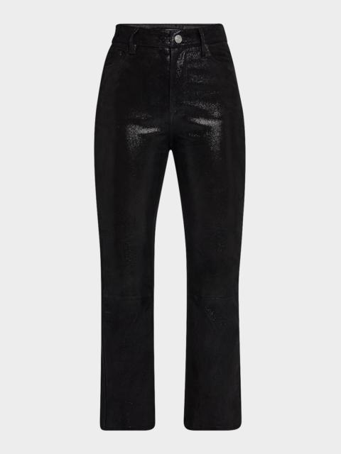 FRAME Le Crop Mini Boot Leather Pants