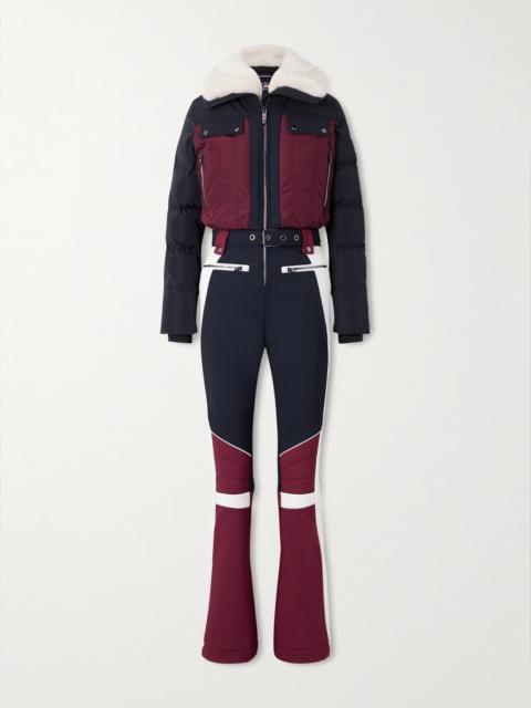 Fusalp Karei Belted Plush-trimmed Padded Shell Ski Suit