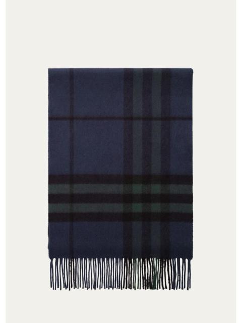 Burberry Men's Giant Check Cashmere Scarf