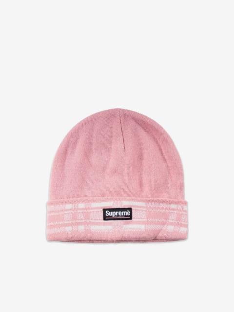 Supreme plaid-cuff beanie hat