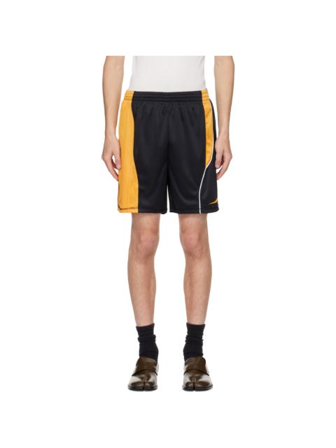 Martine Rose Black & Yellow Collage Football Shorts