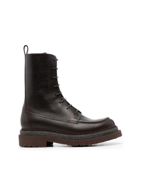 Brunello Cucinelli ankle lace-up boots