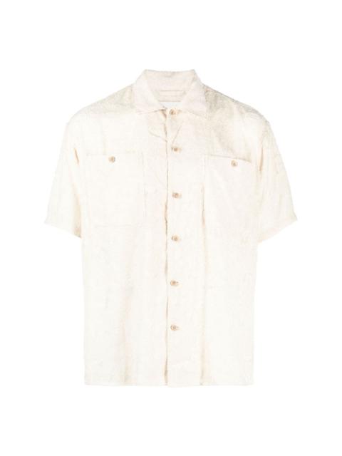 patterned-jacquard short-sleeve shirt