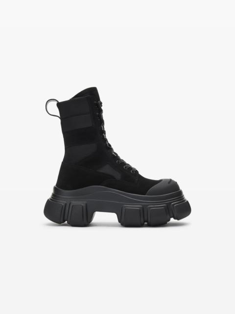 Alexander Wang STORM COMBAT BOOT IN SUEDE/RUBBER