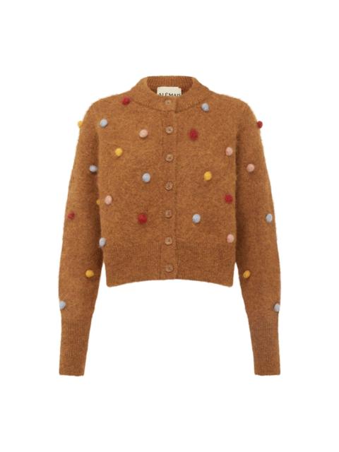 ALÉMAIS Elia Tobacco Cropped Cardigan