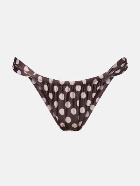 FAITHFULL Andez gathered polka-dot bikini bottoms