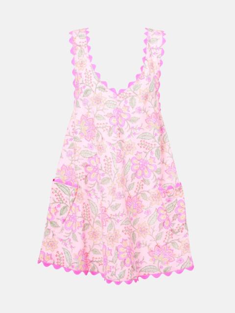 juliet dunn Floral printed cotton minidress