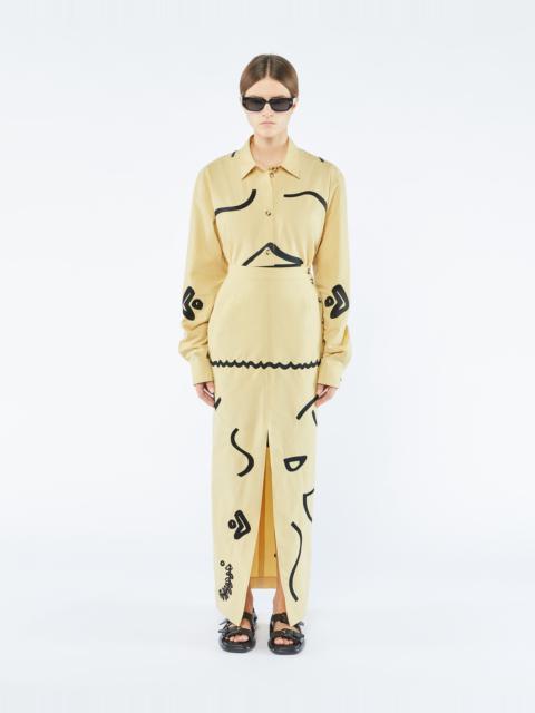 Nanushka MARJO - Embroidered poplin shirt - Vintage creme