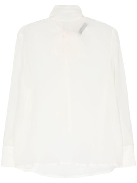 FABIANA FILIPPI tied-neck sheer blouse