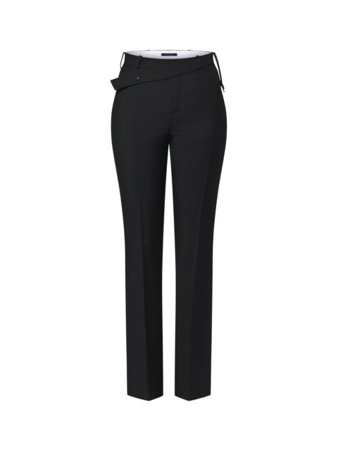 Louis Vuitton Asymmetrical Belt Tailored Pants
