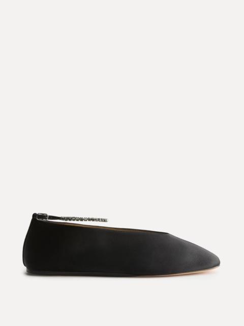 LE MONDE BÉRYL Olympia Slipper / Black Satin