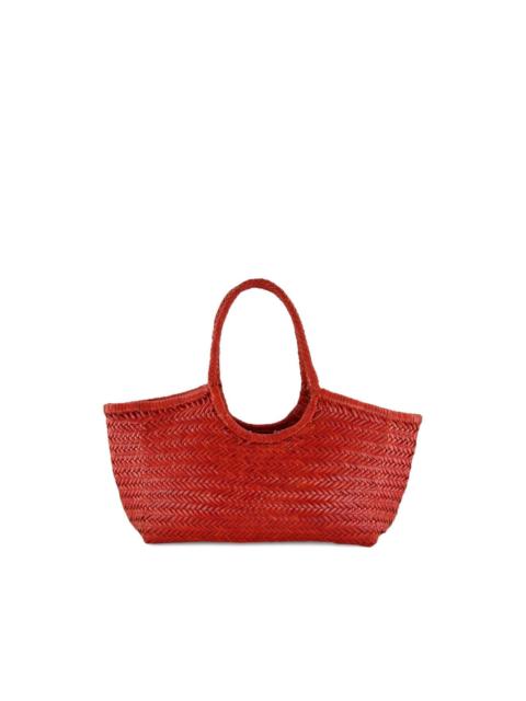 DRAGON DIFFUSION herringbone leather tote bag