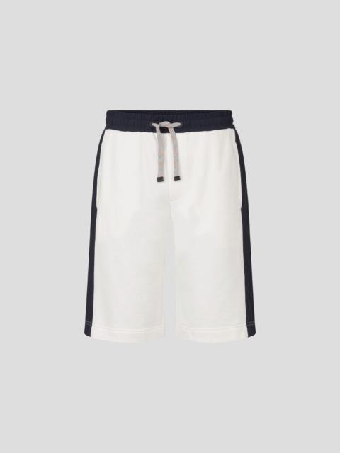 BOGNER Lyas Sweat shorts in Off-white/Navy blue