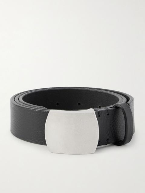 NEIGHBORHOOD 3cm Full-Grain Leather Belt Black