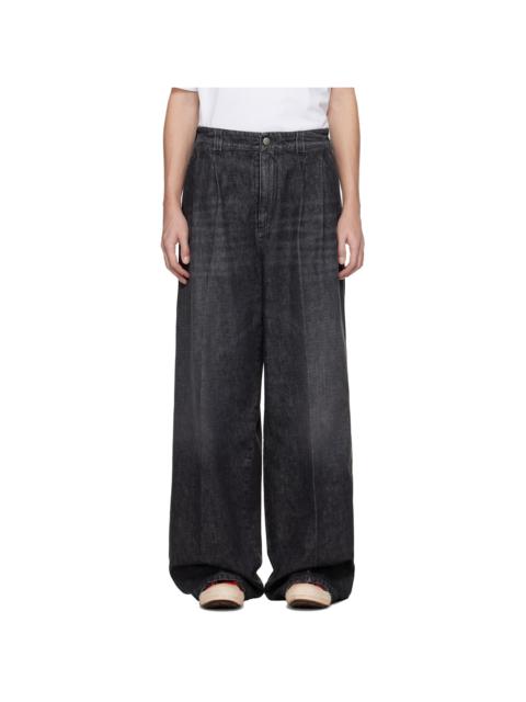 Maison Margiela Black Pleated Jeans
