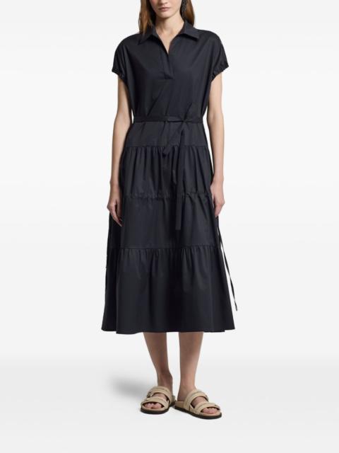 PESERICO tiered belted midi dress