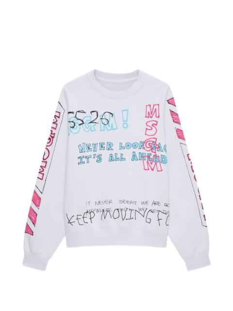 MSGM print-detail sweatshirt