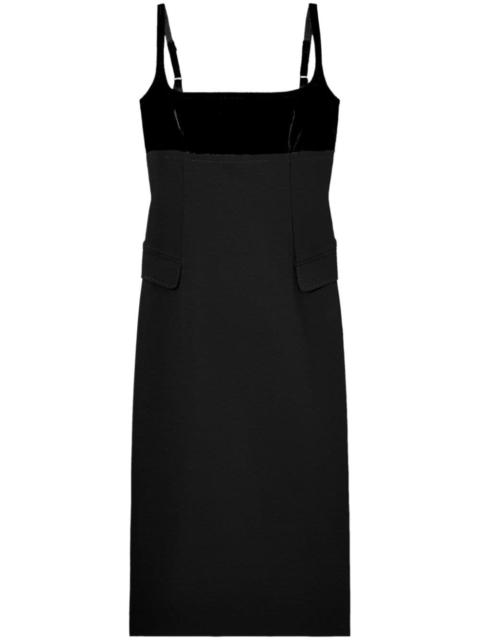 TORY BURCH crepe slip midi dress