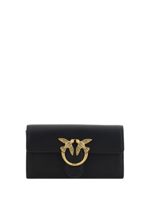 折りたたみ財布 PINKO Leather wallet Love Birds logo Pinko Taylor Love Birds Chevron-Quilted Wallet | 100249A1YBZ99Q