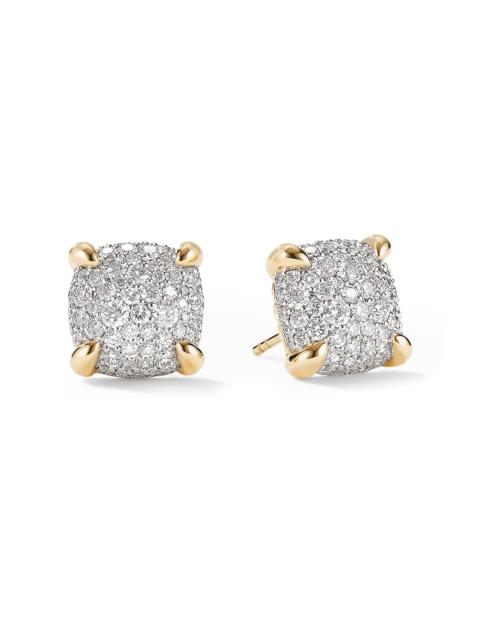DAVID YURMAN Women's Chatelaine Stud Earrings in 18K Yellow Gold with Pavé Diamonds, 11MM - Diamond