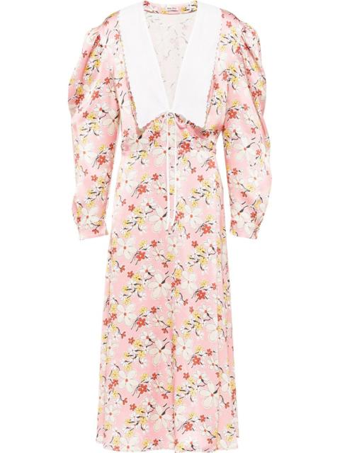 Miu Miu floral print sablé dress