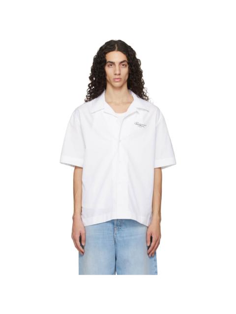 Givenchy White Poplin 'GIVENCHY Stamp Print' Shirt