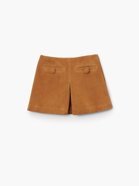 Marc Jacobs SUEDE BOX PLEAT MINI SKIRT