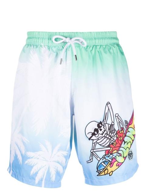 PHILIPP PLEIN graphic-print swim shorts