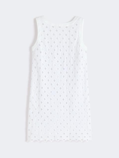 Max Mara Macramé jersey A-line dress - OPTICAL WHITE