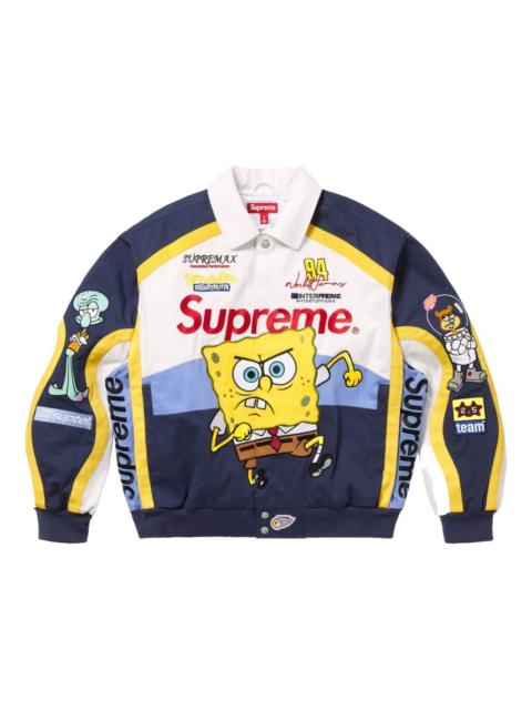 Supreme x SpongeBob SquarePants Jeff Hamilton racing jacket