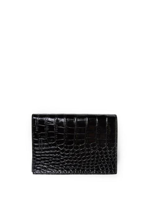 TOM FORD Folded Card Holder In Croc Leather