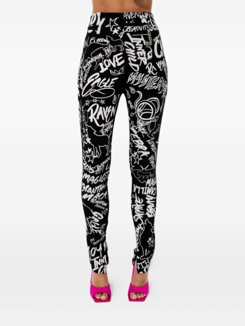 CAMILLA Spirit Scribble high-waisted trousers