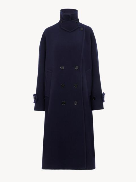 Chloé DOUBLE-BREASTED OVERSIZED LONG COAT IN WOOL