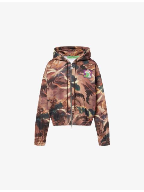 Chopova Lowena Harry Lambert for Chopova Lowena x Disney Fantastia Camo-Print Zipped Cotton-Jersey Hoody