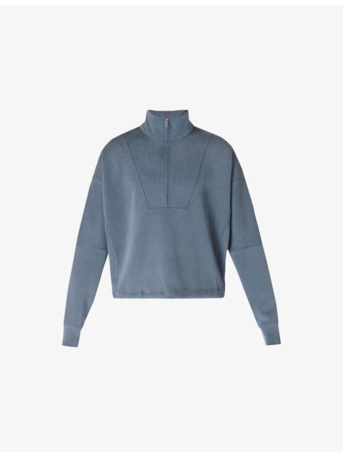 Sweaty Betty Funnel-Neck Half-Zip Stretch-Jersey Sweatshirt