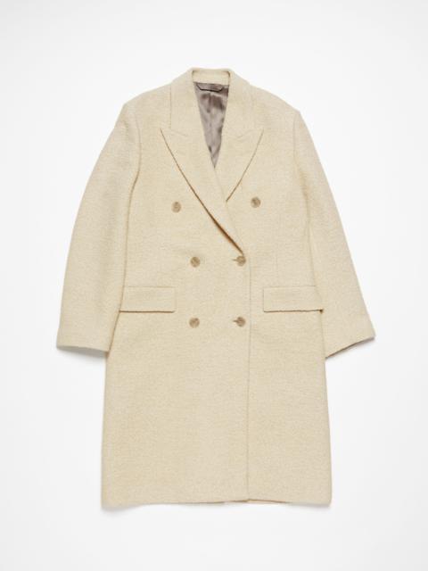 Double-breasted wool coat - Warm white