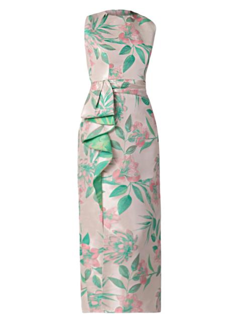 Shoshanna Women's Silvia Floral Cocktail Dress - Blush Kelly Green
