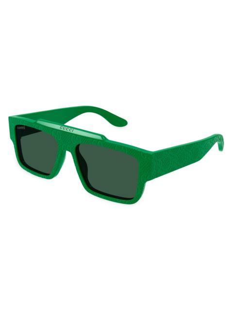 GUCCI Faceted Specs GG1460S 56MM Rectangular Sunglasses