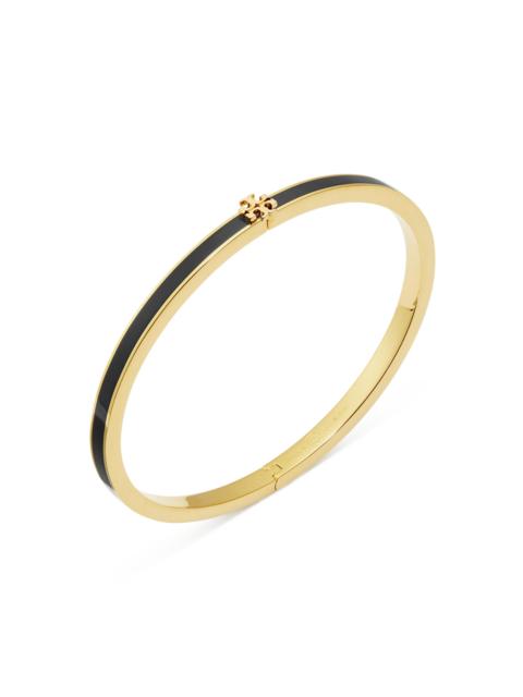 TORY BURCH Women's Thin Kira Enamel Bracelet - Tory Gold Black